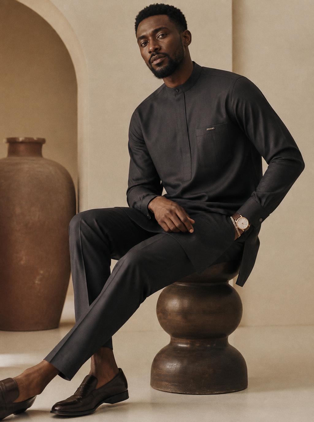 Melvado charcoal senator set